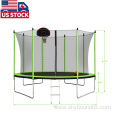 US delivery garden Trampoline 10ft with Basketball Hoop